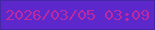 文字の大きさ：1、枠の色：4328a1、背景の色：5c28cc、文字の色：bc2aa1 無料ブログパーツのブログ時計