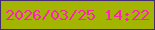 文字の大きさ：3、枠の色：432c73、背景の色：a3b401、文字の色：fa23b7 無料ブログパーツのブログ時計