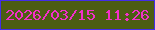 文字の大きさ：2、枠の色：432de9、背景の色：4c5d13、文字の色：f32fca 無料ブログパーツのブログ時計
