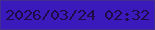 文字の大きさ：3、枠の色：432e8f、背景の色：3b1abc、文字の色：210b46 無料ブログパーツのブログ時計