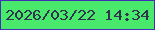文字の大きさ：1、枠の色：432eb8、背景の色：49e96c、文字の色：31344f 無料ブログパーツのブログ時計