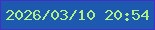 文字の大きさ：4、枠の色：432fc6、背景の色：1c59af、文字の色：adf084 無料ブログパーツのブログ時計