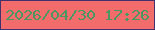文字の大きさ：2、枠の色：43306e、背景の色：f16c6b、文字の色：4a9761 無料ブログパーツのブログ時計