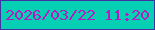 文字の大きさ：4、枠の色：4331a1、背景の色：05d0b4、文字の色：b51cc0 無料ブログパーツのブログ時計