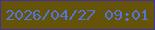 文字の大きさ：2、枠の色：43329b、背景の色：655408、文字の色：5175de 無料ブログパーツのブログ時計