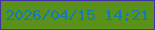 文字の大きさ：4、枠の色：4332a6、背景の色：59911b、文字の色：117ab9 無料ブログパーツのブログ時計
