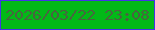 文字の大きさ：2、枠の色：4333e7、背景の色：02b917、文字の色：48653f 無料ブログパーツのブログ時計