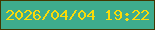 文字の大きさ：1、枠の色：433701、背景の色：3eac8d、文字の色：fbdb09 無料ブログパーツのブログ時計