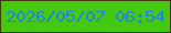 文字の大きさ：3、枠の色：433712、背景の色：44c810、文字の色：2183e7 無料ブログパーツのブログ時計