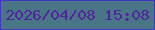 文字の大きさ：3、枠の色：4337c9、背景の色：497686、文字の色：5123a1 無料ブログパーツのブログ時計