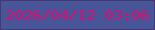 文字の大きさ：5、枠の色：43386f、背景の色：485699、文字の色：d80f70 無料ブログパーツのブログ時計
