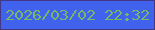 文字の大きさ：4、枠の色：433886、背景の色：4062ed、文字の色：76b768 無料ブログパーツのブログ時計