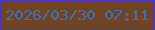 文字の大きさ：4、枠の色：4338ce、背景の色：704324、文字の色：3a71af 無料ブログパーツのブログ時計