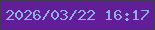 文字の大きさ：5、枠の色：433954、背景の色：621e99、文字の色：91aee3 無料ブログパーツのブログ時計