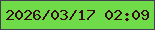 文字の大きさ：3、枠の色：433c52、背景の色：6fdb49、文字の色：360d13 無料ブログパーツのブログ時計