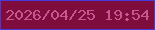 文字の大きさ：4、枠の色：433cdb、背景の色：7e0d3d、文字の色：c9568e 無料ブログパーツのブログ時計