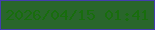 文字の大きさ：2、枠の色：433dae、背景の色：29662b、文字の色：186d0d 無料ブログパーツのブログ時計