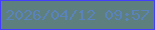 文字の大きさ：5、枠の色：433dfd、背景の色：5d807f、文字の色：5983ba 無料ブログパーツのブログ時計