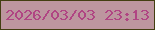 文字の大きさ：5、枠の色：433e11、背景の色：bd969f、文字の色：b04583 無料ブログパーツのブログ時計