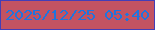 文字の大きさ：5、枠の色：433eb7、背景の色：c35362、文字の色：2074de 無料ブログパーツのブログ時計