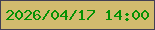 文字の大きさ：3、枠の色：433f54、背景の色：d2bb6e、文字の色：039203 無料ブログパーツのブログ時計