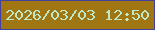 文字の大きさ：5、枠の色：4341a0、背景の色：9f7612、文字の色：bee8c6 無料ブログパーツのブログ時計