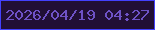文字の大きさ：2、枠の色：4341fd、背景の色：210f35、文字の色：6e52c6 無料ブログパーツのブログ時計
