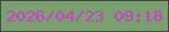 文字の大きさ：4、枠の色：434344、背景の色：79a16e、文字の色：d336d3 無料ブログパーツのブログ時計