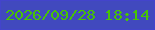 文字の大きさ：4、枠の色：4344cc、背景の色：4149be、文字の色：47c305 無料ブログパーツのブログ時計