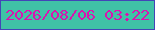 文字の大きさ：5、枠の色：4345b7、背景の色：40c2a6、文字の色：da13af 無料ブログパーツのブログ時計