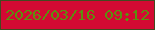 文字の大きさ：4、枠の色：434920、背景の色：d30a33、文字の色：5c8f0e 無料ブログパーツのブログ時計