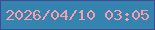 文字の大きさ：4、枠の色：434993、背景の色：3385af、文字の色：fb9cad 無料ブログパーツのブログ時計