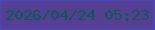 文字の大きさ：3、枠の色：4349c4、背景の色：563f92、文字の色：075a52 無料ブログパーツのブログ時計