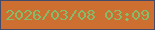 文字の大きさ：4、枠の色：434a6a、背景の色：cd6f30、文字の色：85bc6b 無料ブログパーツのブログ時計