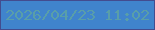 文字の大きさ：5、枠の色：434c8f、背景の色：4084cc、文字の色：599ea9 無料ブログパーツのブログ時計