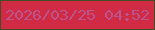 文字の大きさ：2、枠の色：434d26、背景の色：d02a45、文字の色：bc548c 無料ブログパーツのブログ時計