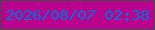 文字の大きさ：5、枠の色：434d50、背景の色：b9018d、文字の色：0172dd 無料ブログパーツのブログ時計