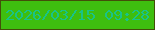 文字の大きさ：4、枠の色：434e09、背景の色：3ebe0f、文字の色：18c389 無料ブログパーツのブログ時計