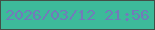 文字の大きさ：2、枠の色：434e46、背景の色：3dba9a、文字の色：727aba 無料ブログパーツのブログ時計
