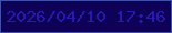 文字の大きさ：2、枠の色：4350a9、背景の色：0d0257、文字の色：2b19ad 無料ブログパーツのブログ時計