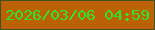 文字の大きさ：2、枠の色：435120、背景の色：bb6108、文字の色：2fe728 無料ブログパーツのブログ時計