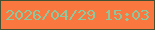 文字の大きさ：5、枠の色：435132、背景の色：fa7840、文字の色：8ec69e 無料ブログパーツのブログ時計