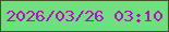 文字の大きさ：2、枠の色：435228、背景の色：71de80、文字の色：b112bb 無料ブログパーツのブログ時計