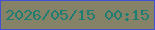 文字の大きさ：2、枠の色：4352d5、背景の色：858268、文字の色：1e7d72 無料ブログパーツのブログ時計