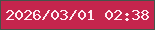 文字の大きさ：5、枠の色：43544a、背景の色：c4254d、文字の色：feebf3 無料ブログパーツのブログ時計