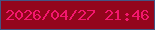文字の大きさ：2、枠の色：435482、背景の色：93051c、文字の色：f3176e 無料ブログパーツのブログ時計