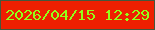 文字の大きさ：4、枠の色：43573d、背景の色：ee1f01、文字の色：92ff19 無料ブログパーツのブログ時計