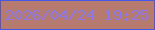 文字の大きさ：3、枠の色：4358ea、背景の色：b77a6e、文字の色：8b78e8 無料ブログパーツのブログ時計