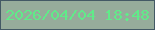 文字の大きさ：3、枠の色：435965、背景の色：96ac9b、文字の色：60eb89 無料ブログパーツのブログ時計