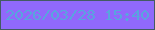 文字の大きさ：1、枠の色：435b62、背景の色：9069fb、文字の色：58a5de 無料ブログパーツのブログ時計